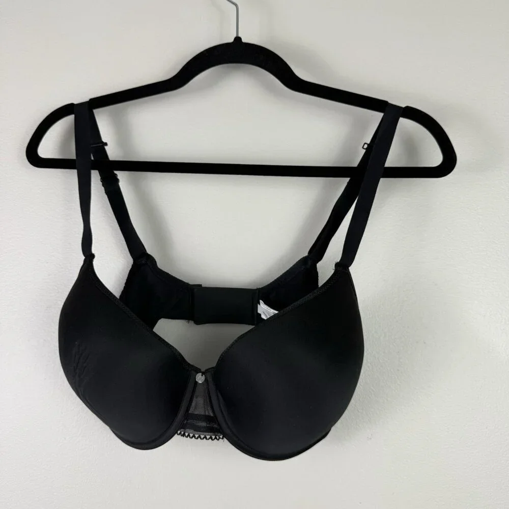 Chantelle 32DDD Black Lace Underwire Bra Smooth T-Shirt Everyday Comfort Fit